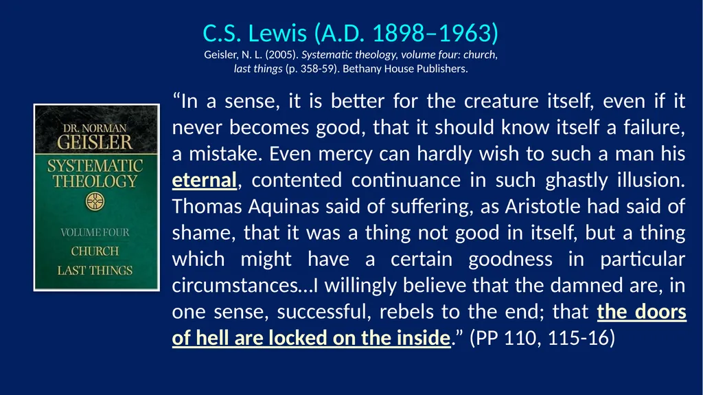 Annihilation vs. Eternal Torment ANNIHILATION VS. - slide 40 of 44