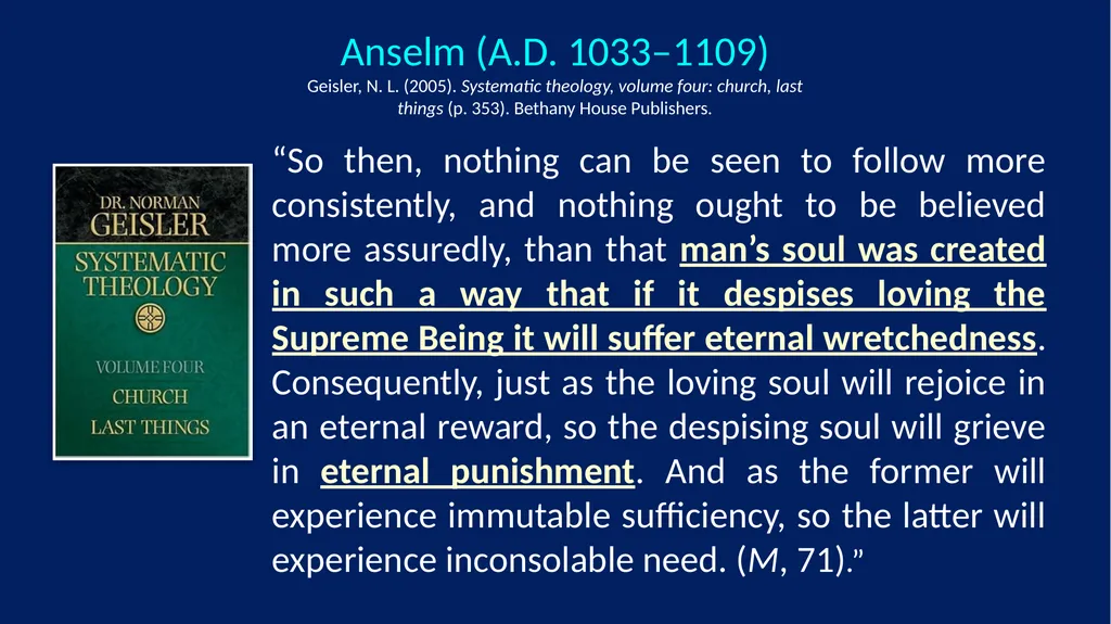 Annihilation vs. Eternal Torment ANNIHILATION VS. - slide 30 of 44
