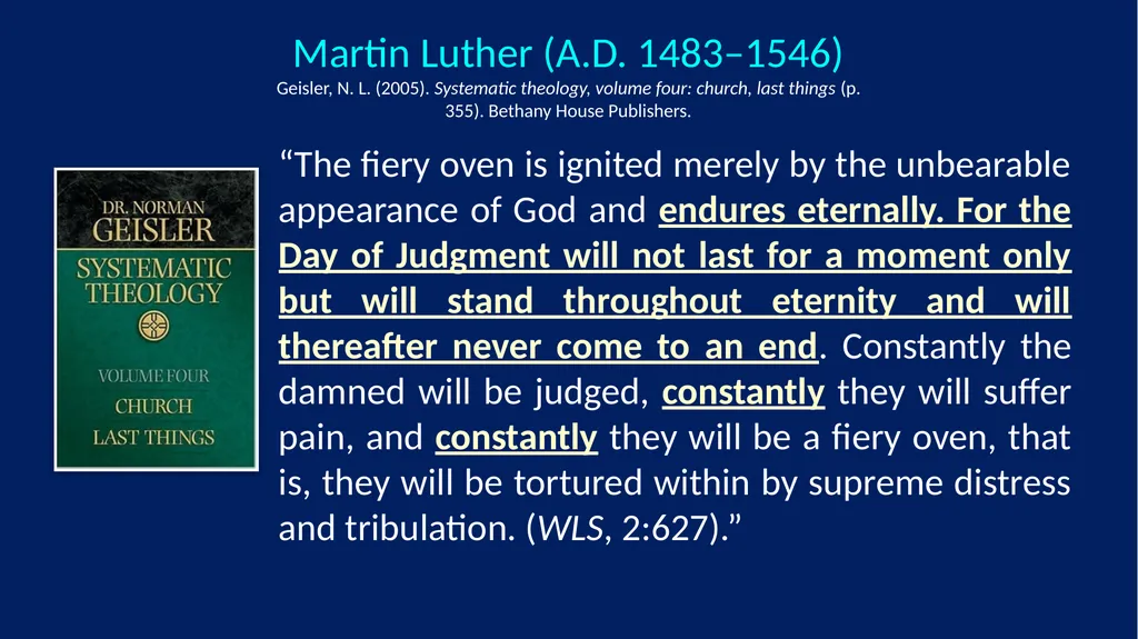 Annihilation vs. Eternal Torment ANNIHILATION VS. - slide 33 of 44