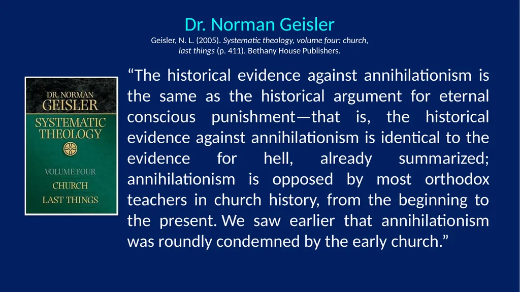 Annihilation vs. Eternal Torment ANNIHILATION VS. - slide 21 of 44