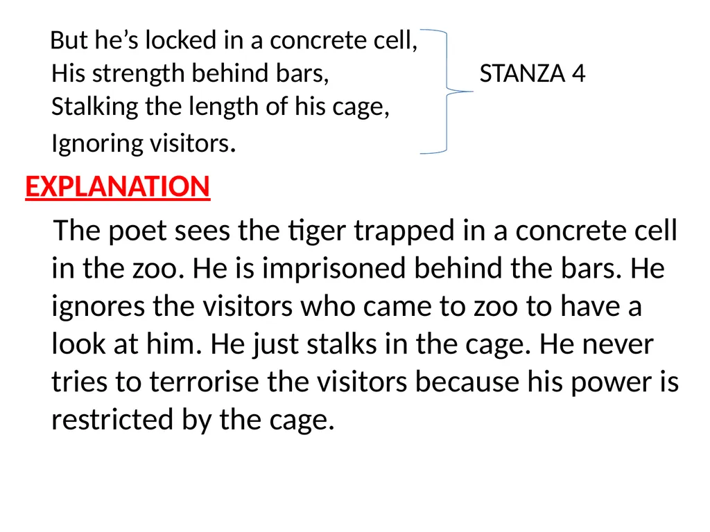 CLASS X FIRST FLIGHT A TIGER IN THE ZOO BY: - slide 9 of 11