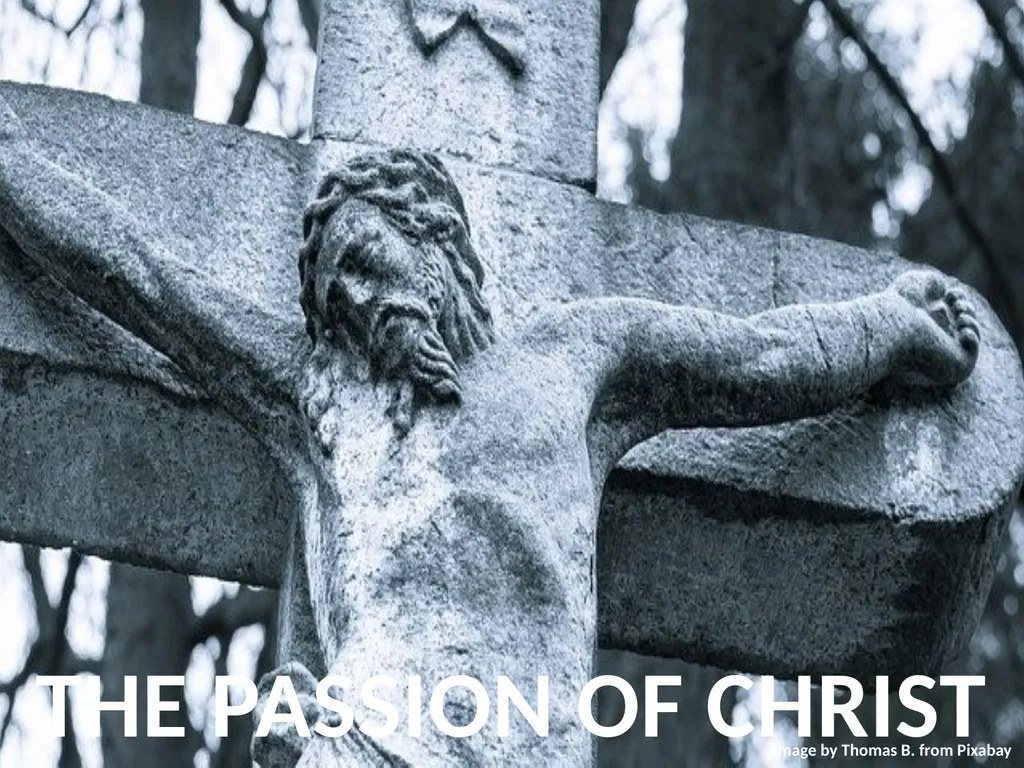 Image by Thomas B. from Pixabay THE PASSION OF - slide 1 of 47
