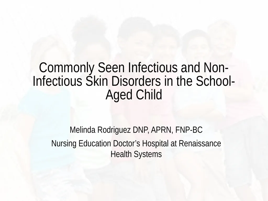 Commonly Seen Infectious and Non-Infectious Skin - slide 1 of 86