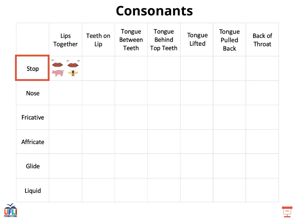 Getting Ready Lesson C Consonants Consonants - slide 9 of 34