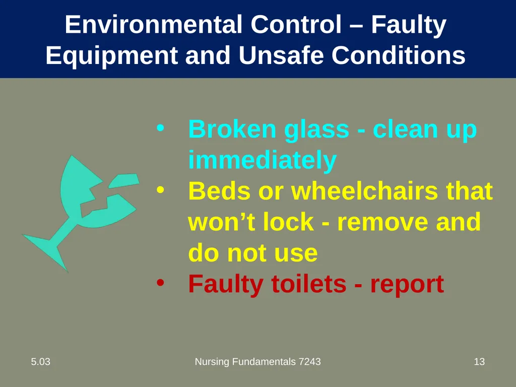 Understand nurse aide’s role in creating a safe - slide 13 of 52