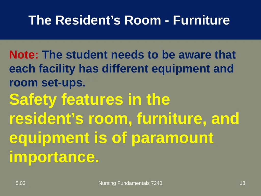 Understand nurse aide’s role in creating a safe - slide 18 of 52