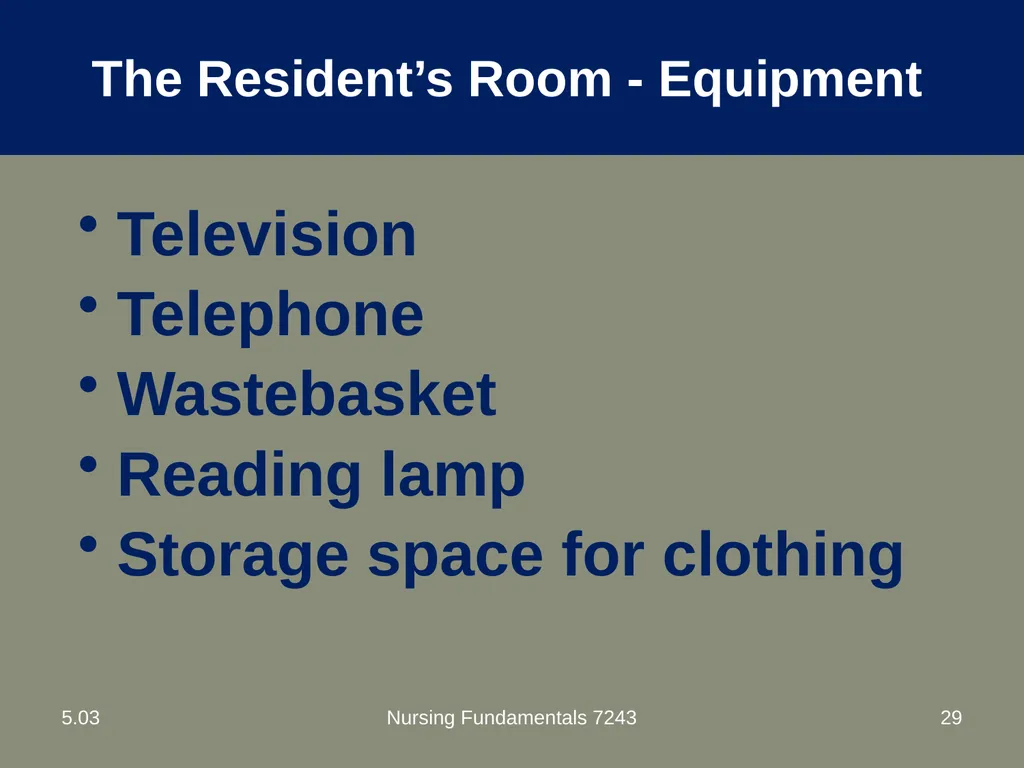 Understand nurse aide’s role in creating a safe - slide 29 of 52