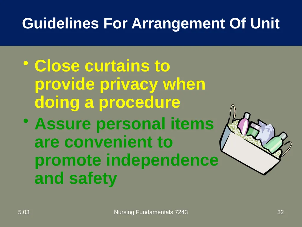 Understand nurse aide’s role in creating a safe - slide 32 of 52