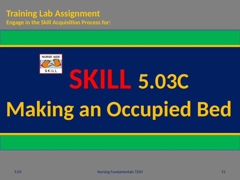 Understand nurse aide’s role in creating a safe - slide 51 of 52