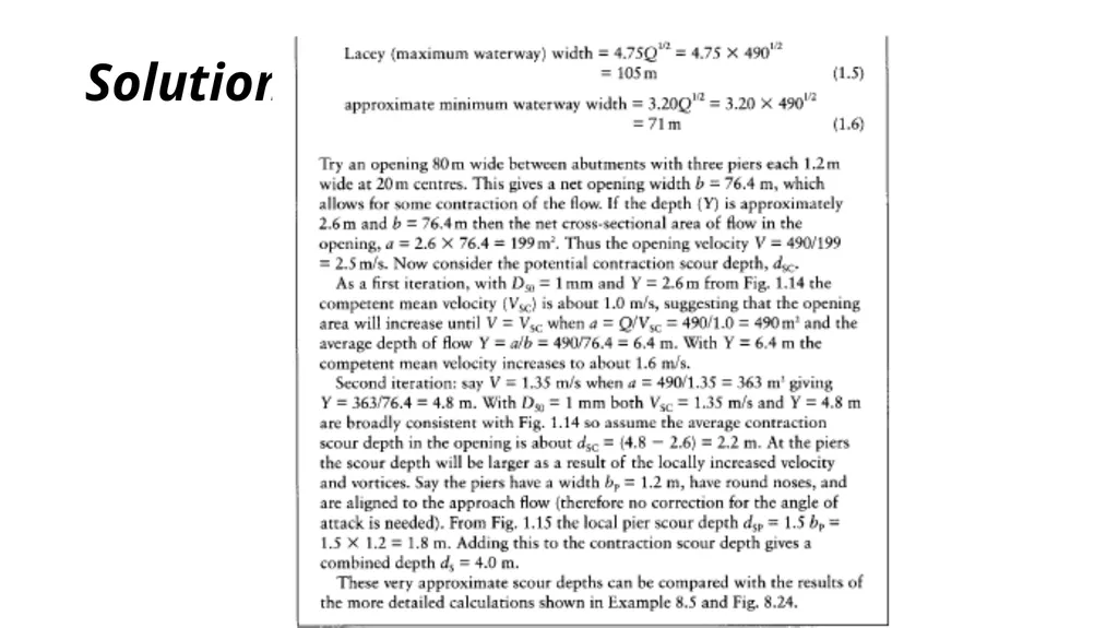 BRIDGE HYDRAULICS Text Book: Bridge Hydraulics by - slide 56 of 93