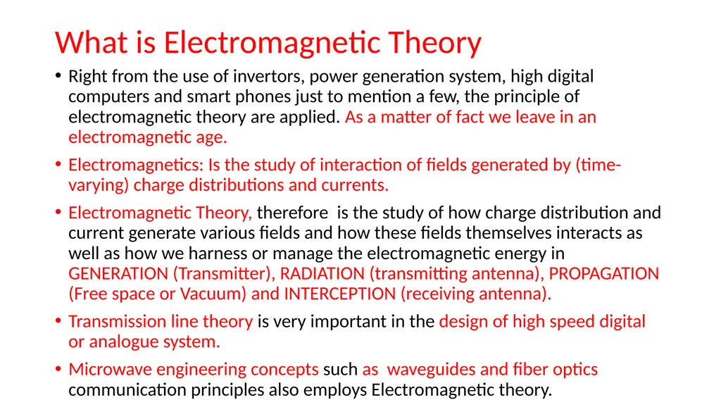 Introduction to Microwave Theory Microwave Theory - slide 4 of 83