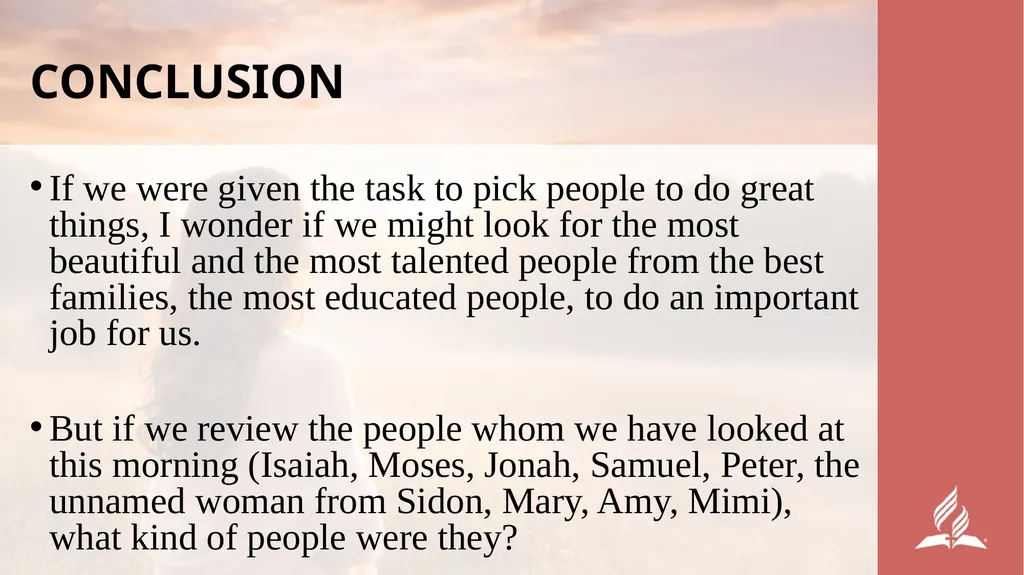 WOMEN’S MINISTRIES EMPHASIS DAY Henani, Here Am I! - slide 39 of 42