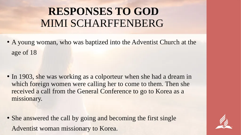 WOMEN’S MINISTRIES EMPHASIS DAY Henani, Here Am I! - slide 37 of 42