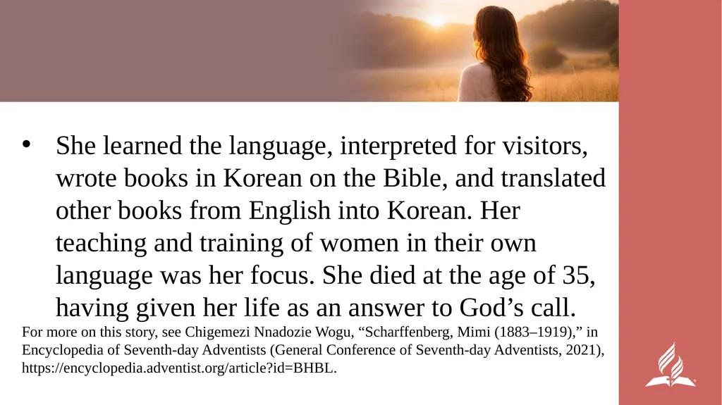 WOMEN’S MINISTRIES EMPHASIS DAY Henani, Here Am I! - slide 38 of 42