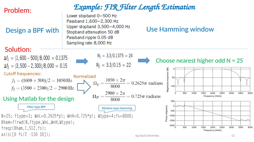 Chapter 7 Digital Filter Design CEN352, Dr. Nassim - slide 13 of 37