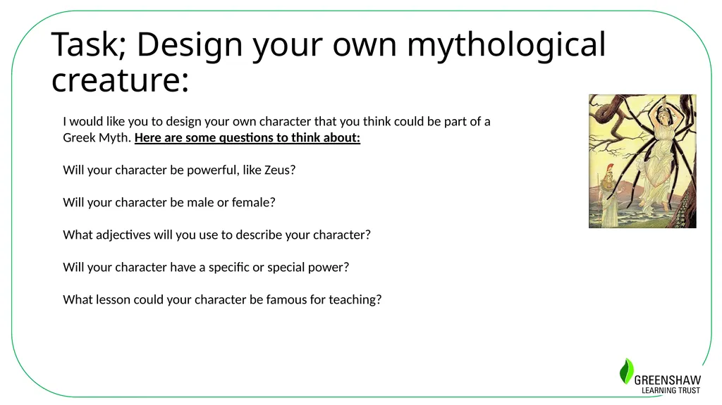 Arachne character analysis Who is Arachne? Lesson - slide 5 of 5