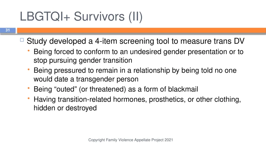 Domestic Abuse is More than Physical Violence: - slide 31 of 38
