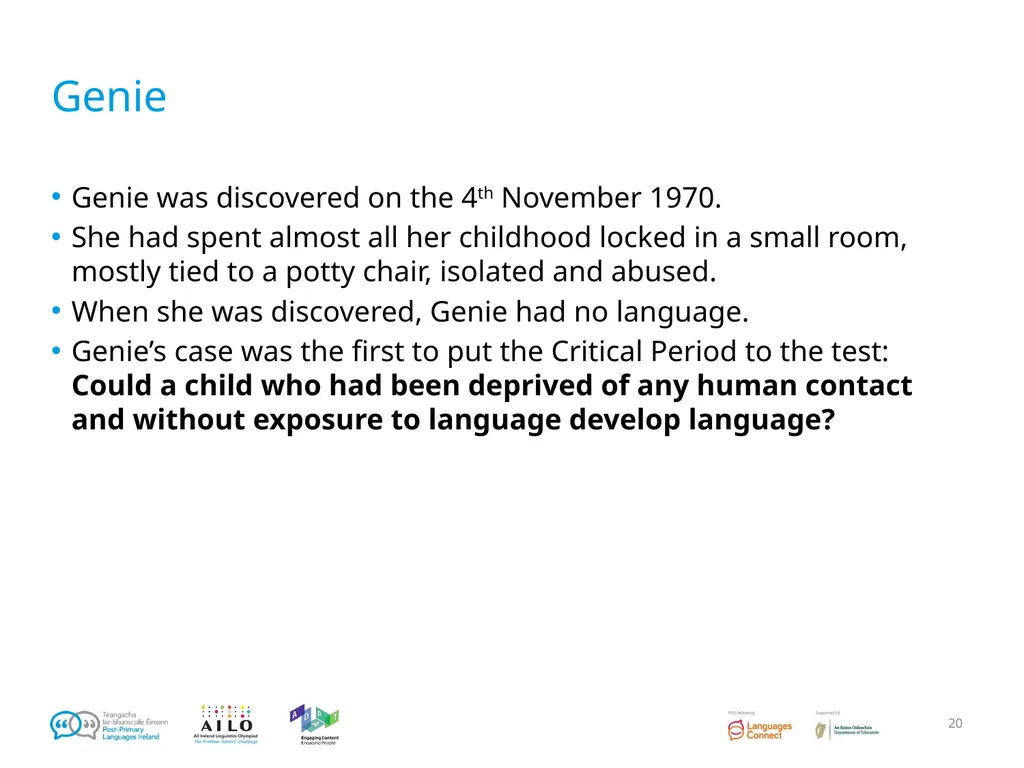 Introduction to Language Acquisition Linguistics - slide 20 of 46