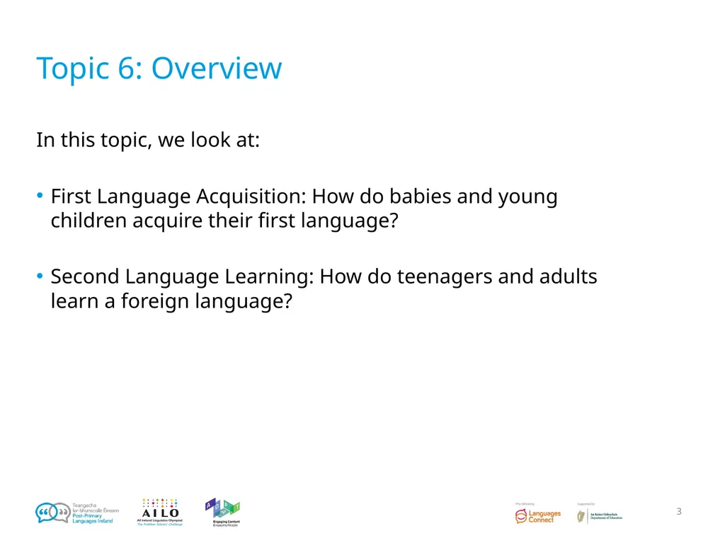 Introduction to Language Acquisition Linguistics - slide 3 of 46