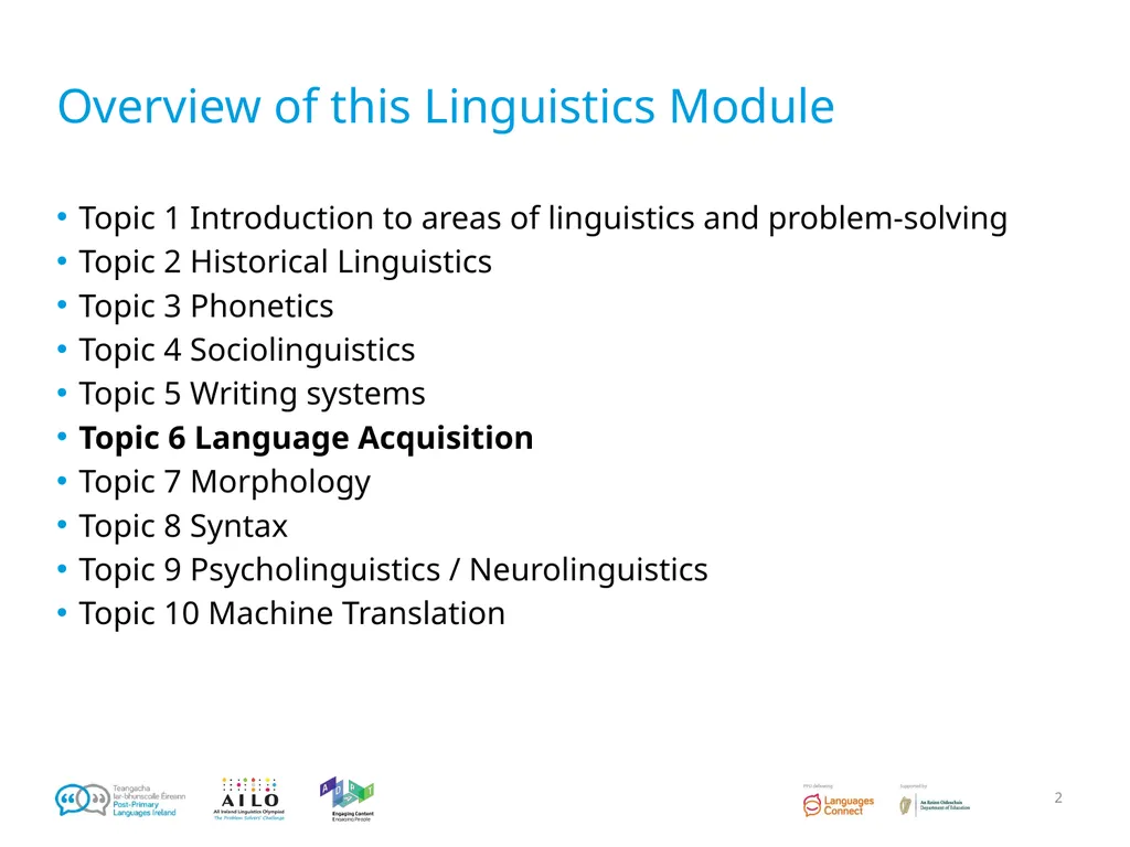 Introduction to Language Acquisition Linguistics - slide 2 of 46