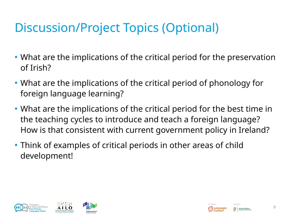 Introduction to Language Acquisition Linguistics - slide 9 of 46
