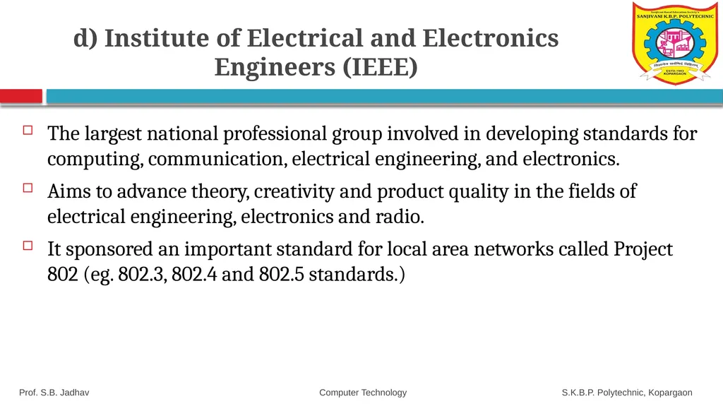 SANJIVANI K. B. P. POLYTECHNIC, KOPARGAON With NBA - slide 21 of 112