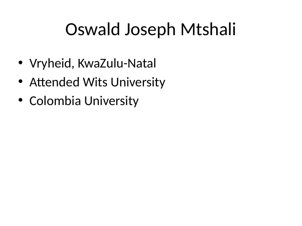 The Birth of Shaka Oswald Joseph Mtshali The life - slide 3 of 26