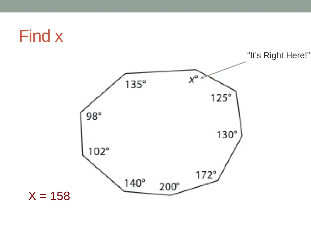 Objective: Explore Interior Angles of Polygons - slide 22 of 37