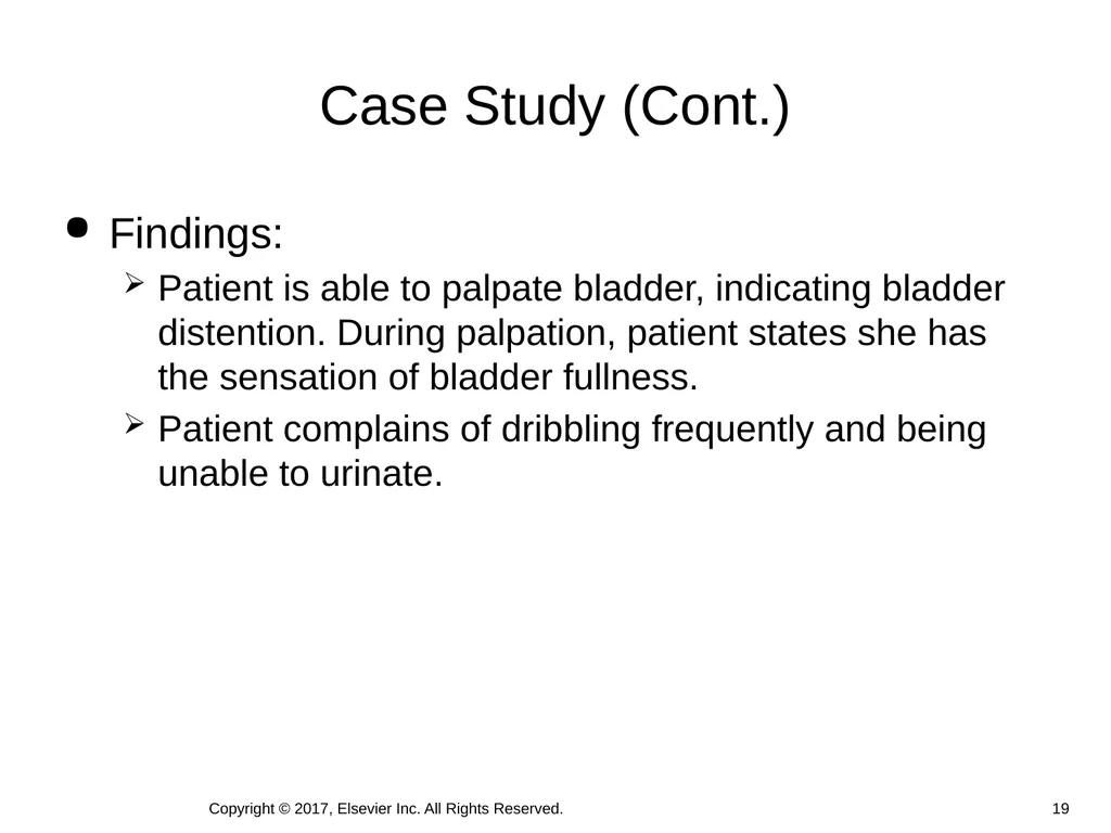 Chapter 46 Urinary Elimination Copyright © 2017, - slide 19 of 39