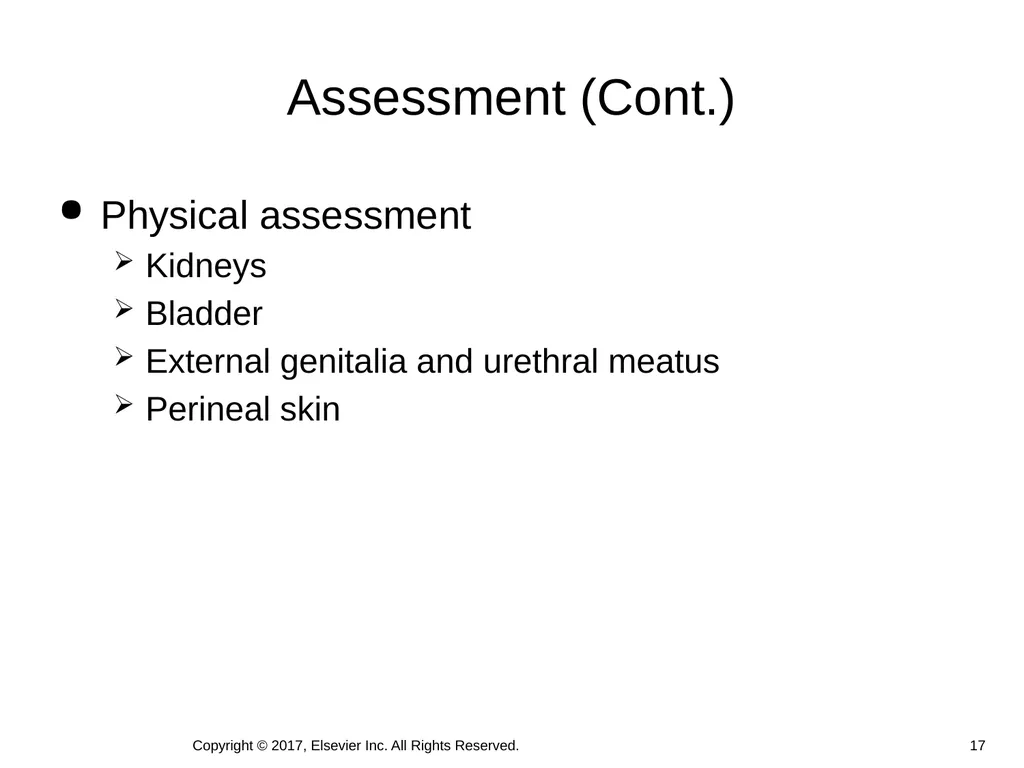 Chapter 46 Urinary Elimination Copyright © 2017, - slide 17 of 39