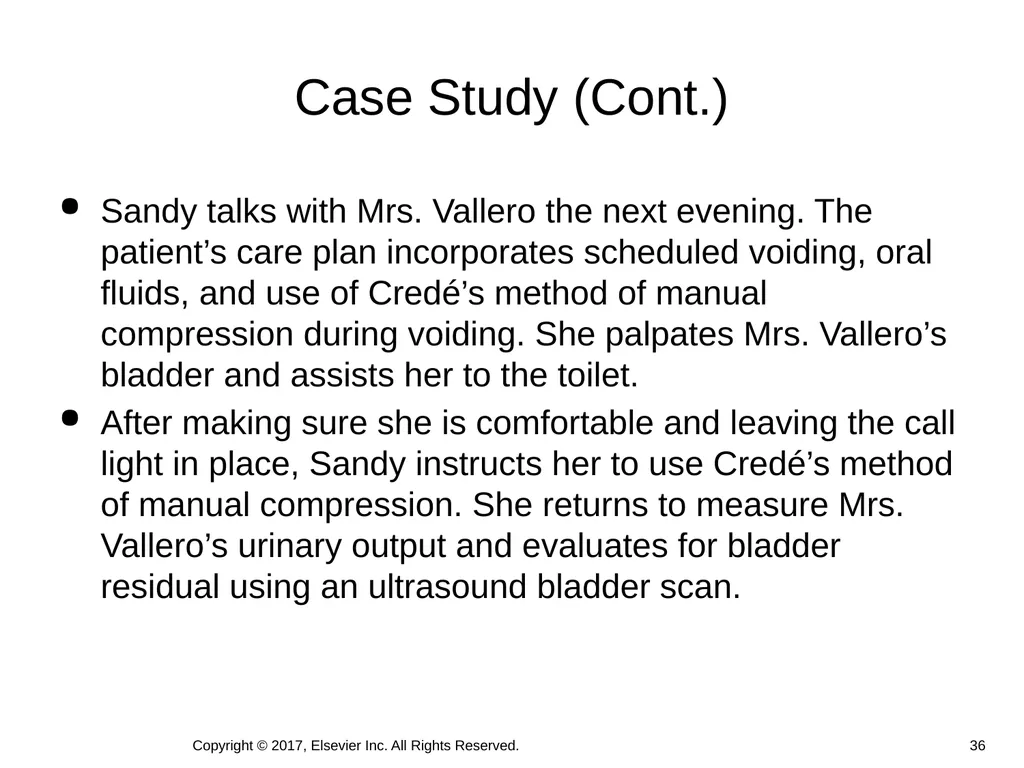 Chapter 46 Urinary Elimination Copyright © 2017, - slide 36 of 39