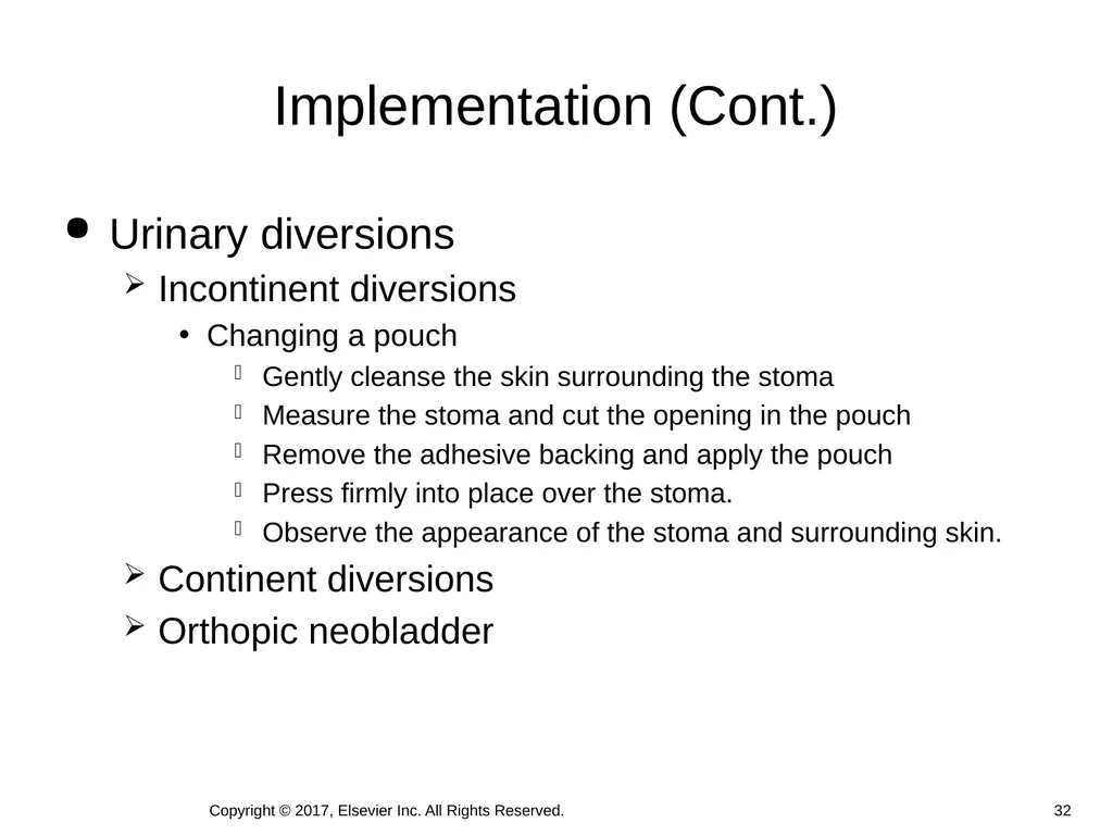 Chapter 46 Urinary Elimination Copyright © 2017, - slide 32 of 39