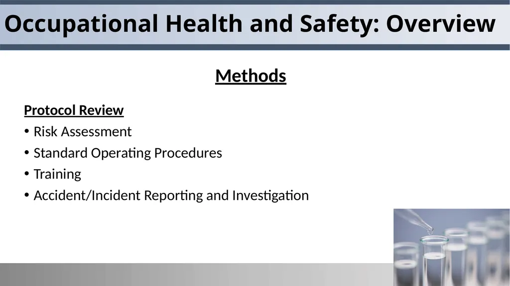 IACUC Occupational Health & Safety Programs Goals - slide 3 of 10