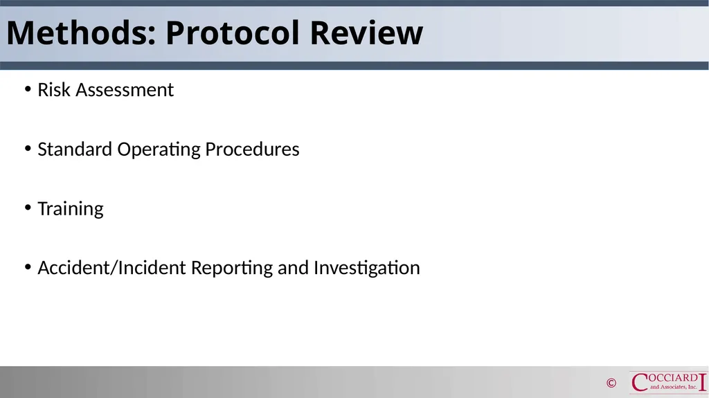 IACUC Occupational Health & Safety Programs Goals - slide 4 of 10