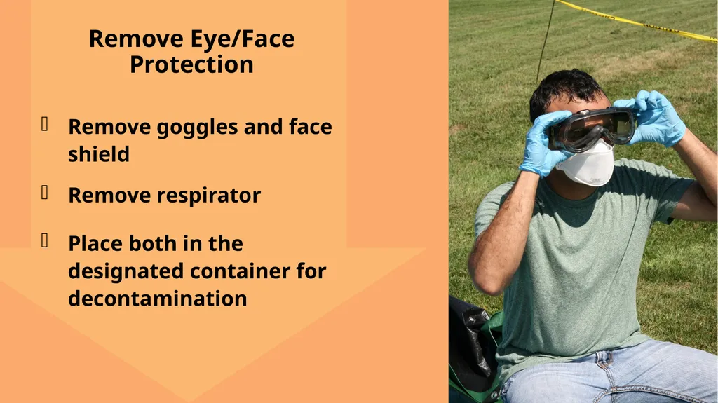 Personal Protective Equipment Doffing PPE Just in - slide 12 of 16