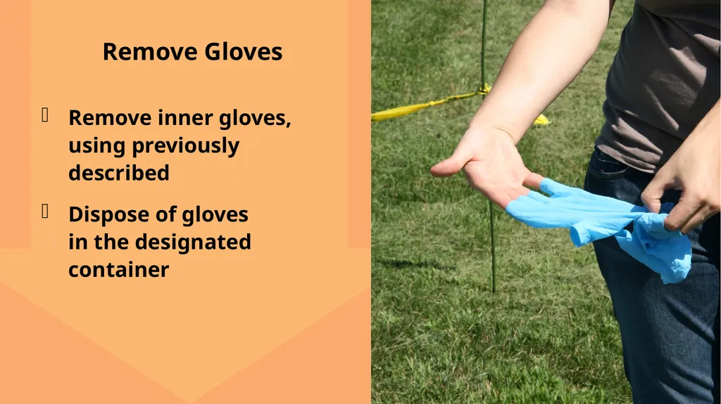 Personal Protective Equipment Doffing PPE Just in - slide 13 of 16