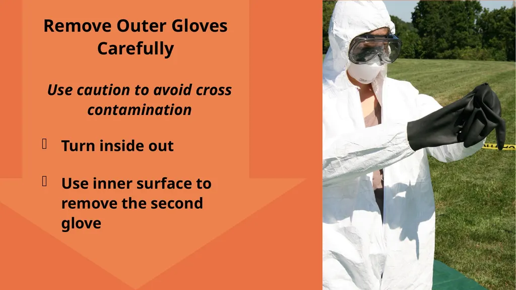 Personal Protective Equipment Doffing PPE Just in - slide 7 of 16