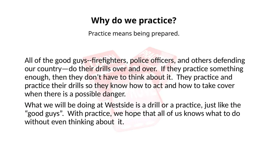 A Lockdown drill Shelter in Place Three general - slide 6 of 12