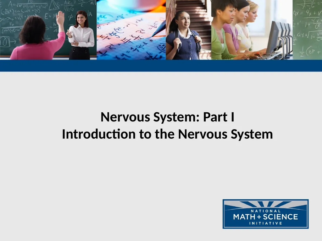 Nervous System: Part I Introduction to the Nervous - slide 1 of 23