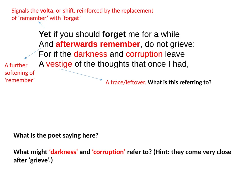 Remember By Christina Rossetti 1830-1894 Remember - slide 13 of 23