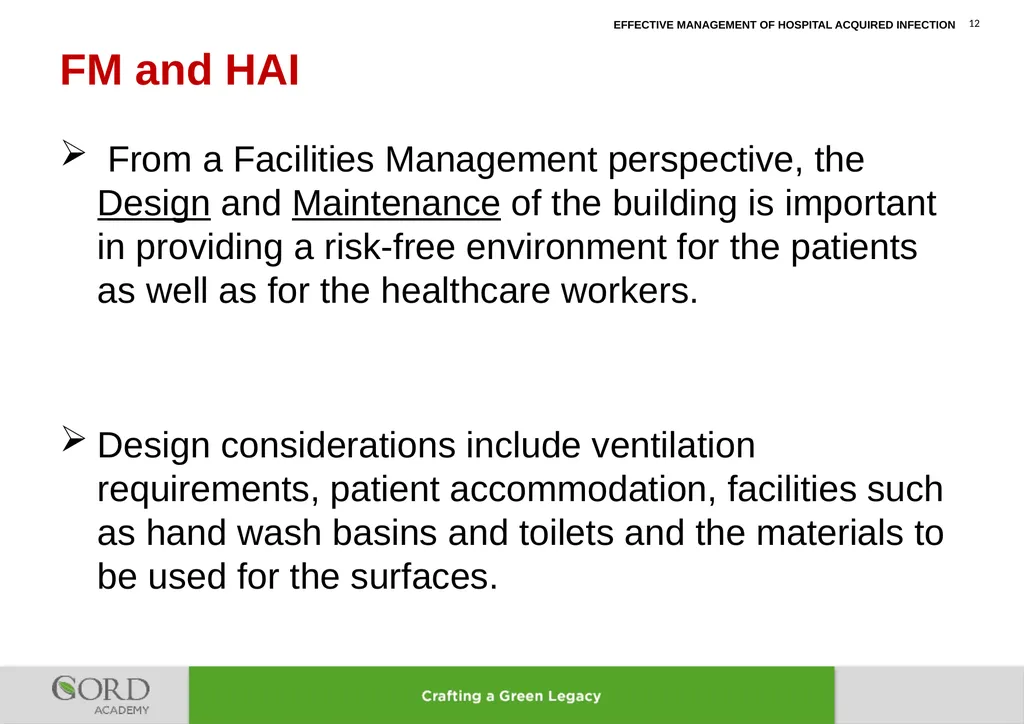 LEARNING LESSONS FROM IMPROVEMENT OF MANAGEMENT OF - slide 12 of 32