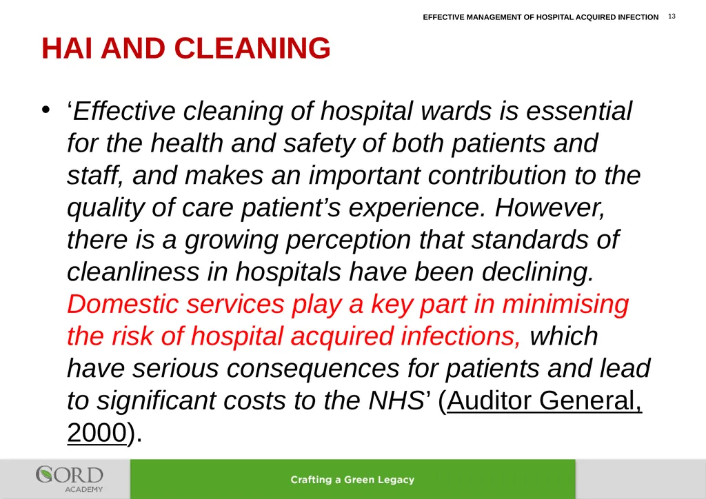LEARNING LESSONS FROM IMPROVEMENT OF MANAGEMENT OF - slide 13 of 32