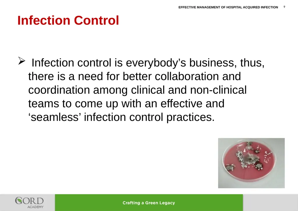 LEARNING LESSONS FROM IMPROVEMENT OF MANAGEMENT OF - slide 9 of 32