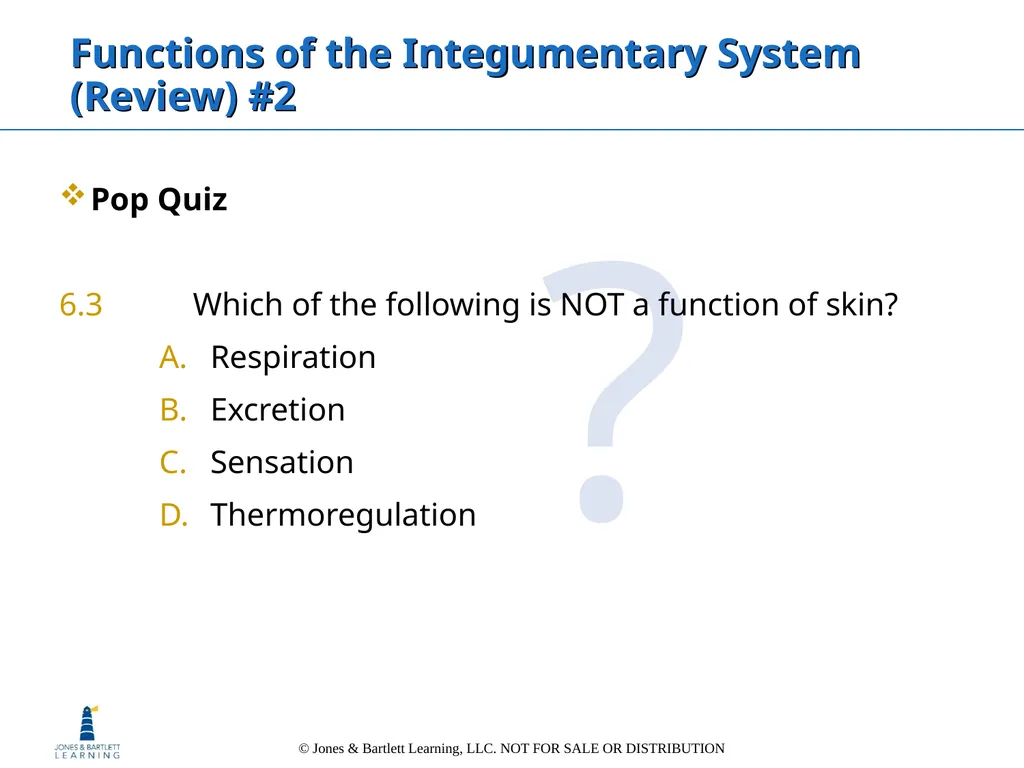 Chapter 6: The Integumentary System Overview Key - slide 43 of 84