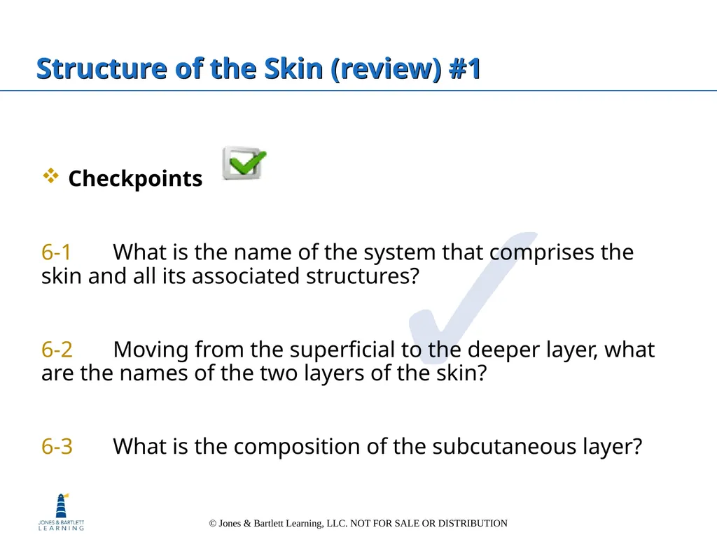 Chapter 6: The Integumentary System Overview Key - slide 22 of 84