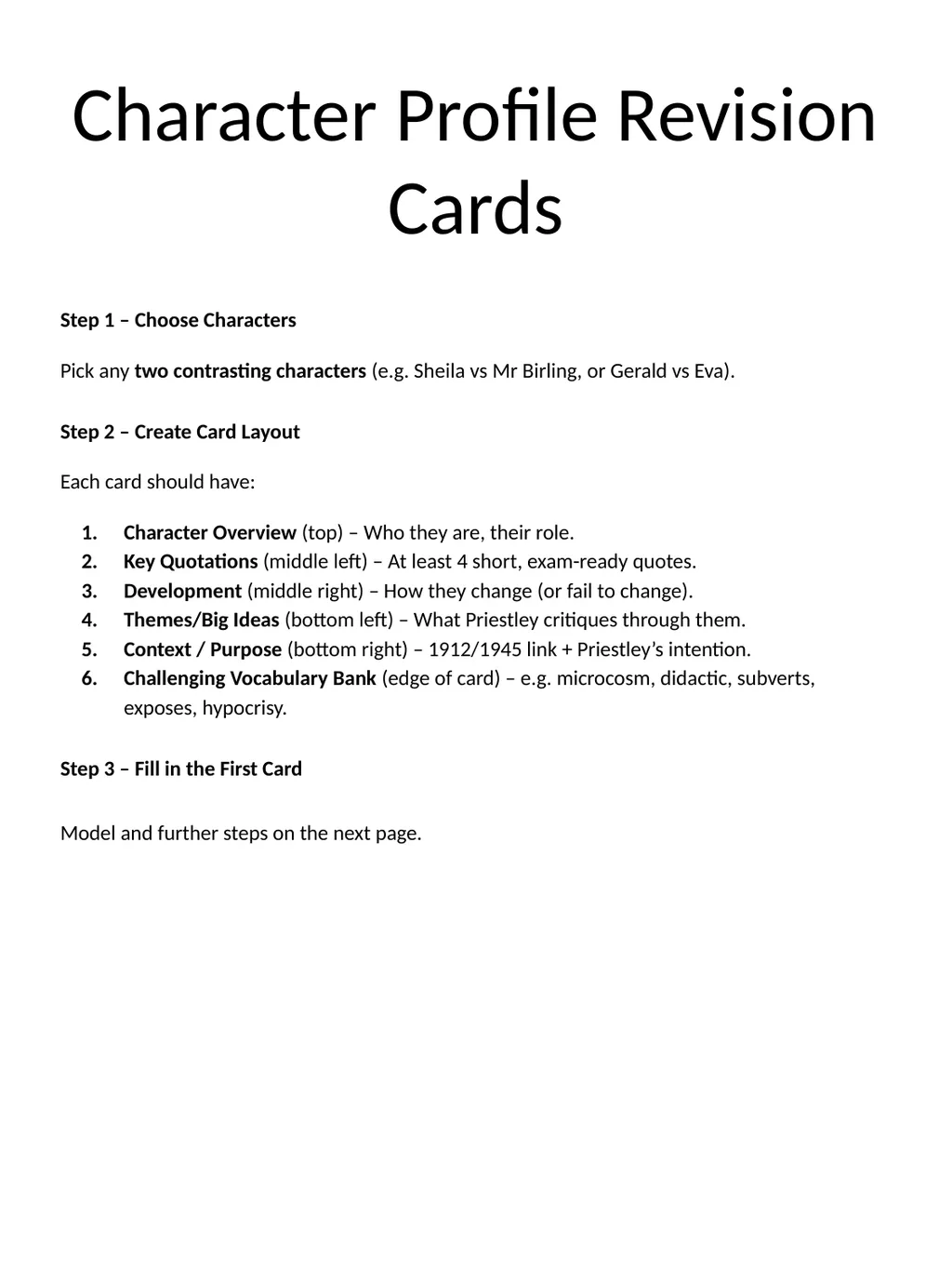 Revision Pack: Literature Paper Two An Inspector - slide 23 of 72