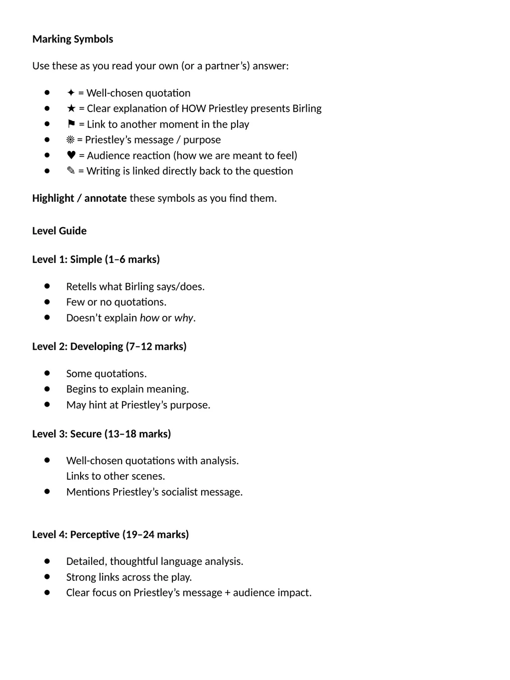 Revision Pack: Literature Paper Two An Inspector - slide 12 of 72