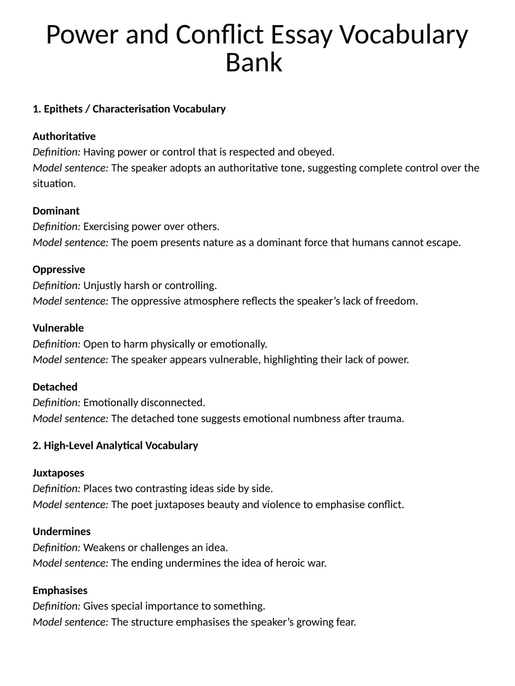 Revision Pack: Literature Paper Two An Inspector - slide 35 of 72