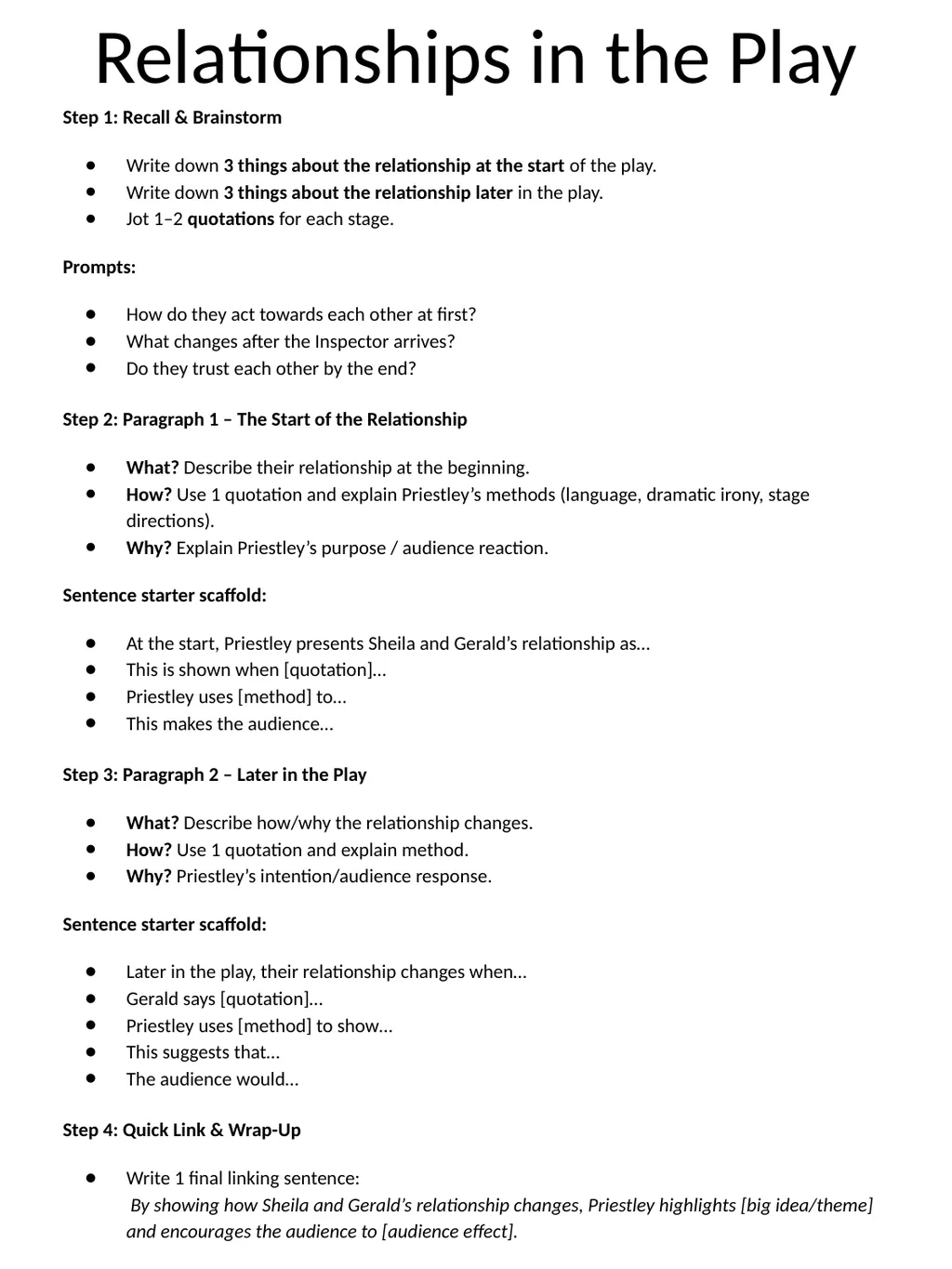 Revision Pack: Literature Paper Two An Inspector - slide 19 of 72