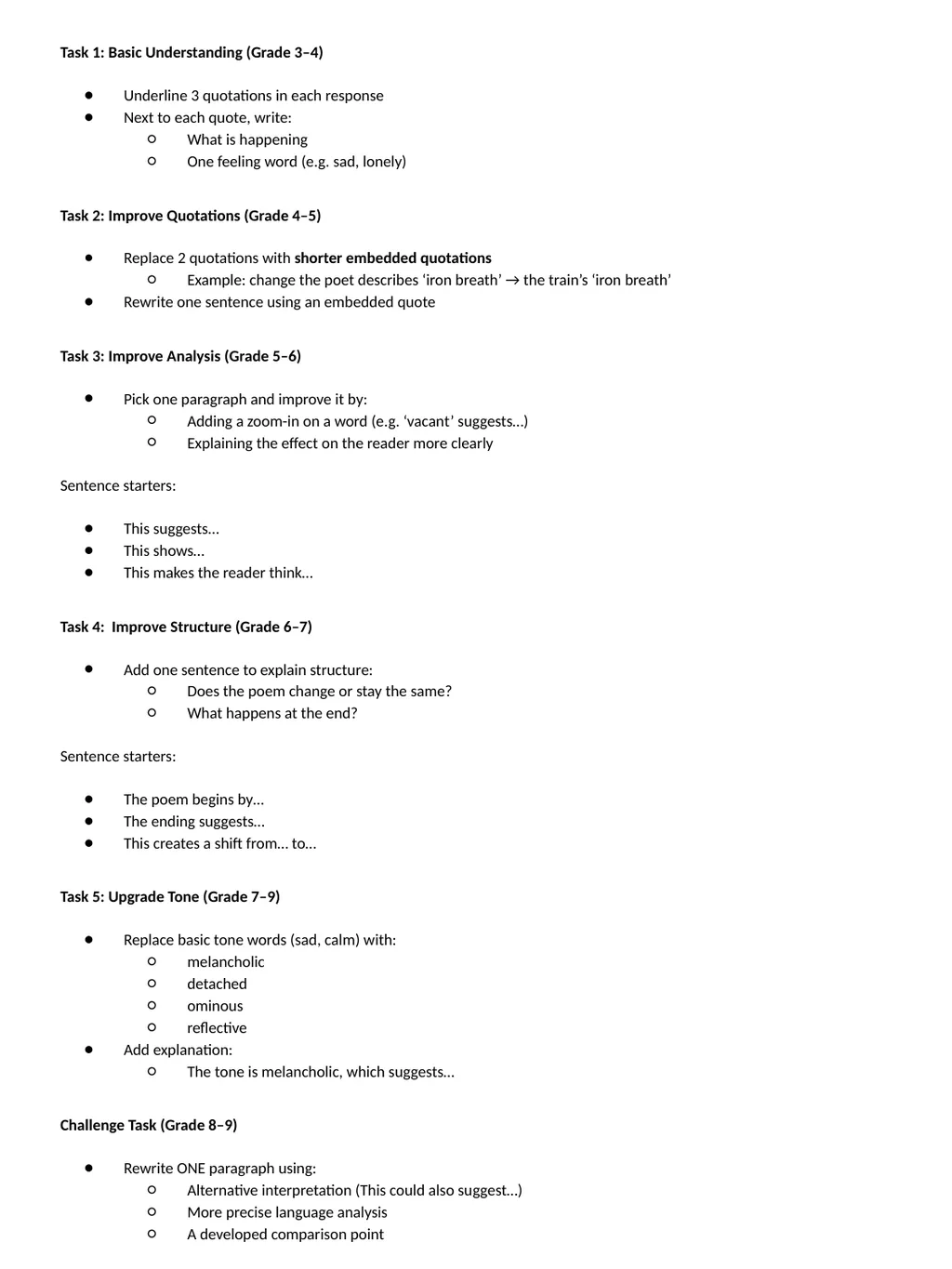 Revision Pack: Literature Paper Two An Inspector - slide 61 of 72
